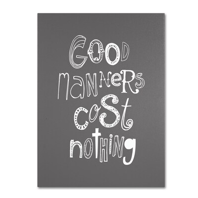 Trademark Megan Romo Good Manners IV Gallery-Wrapped Canvas Art, 26 x 32