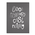 Trademark Megan Romo Good Manners IV Gallery-Wrapped Canvas Art, 26 x 32