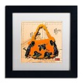 Trademark Roderick Stevens Bow Purse Black on Orange Art, White Matte With Black Frame, 11 x 11