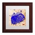 Trademark Roderick Stevens Snap Purse Blue Art, White Matte With Wood Frame, 11 x 11