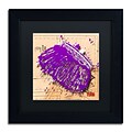 Trademark Roderick Stevens Snap Purse Purple Art, Black Matte With Black Frame, 11 x 11