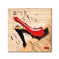 Trademark Roderick Stevens Suede Heel Red Gallery-Wrapped Canvas Art, 14 x 14