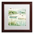 Trademark Daphne Brissonnet Lakeside II Art, White Matte W/Wood Frame, 16 x 16