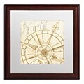 Trademark Daphne Brissonnet Coast to Coast Sepia I Art, White Matte W/Wood Frame, 16 x 16