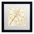 Trademark Daphne Brissonnet Coast to Coast Sepia II Art, White Matte W/Black Frame, 16 x 16