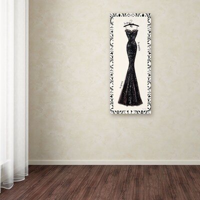 Trademark Emily Adams "Couture Noir Original IV with Border" Gallery-Wrapped Canvas Art, 8" x 19"