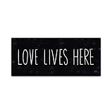 Trademark Michael Mullan Love Lives Here Gallery-Wrapped Canvas Art, 10 x 24