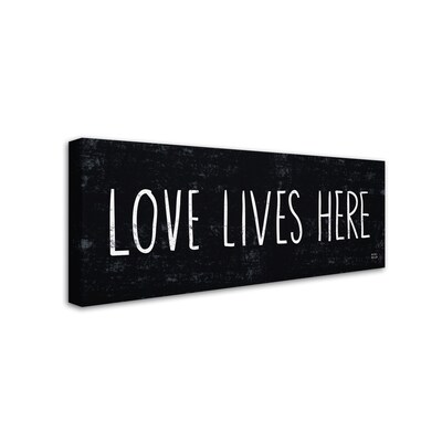 Trademark Michael Mullan "Love Lives Here" Gallery-Wrapped Canvas Art, 10" x 24"