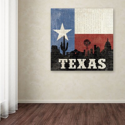 Trademark Moira Hershey "Texas" Gallery-Wrapped Canvas Art, 35" x 35"