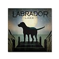 Trademark Ryan Fowler Moonrise Black Dog Labrador Lake Gallery-Wrapped Canvas Art, 24 x 24