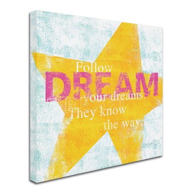 Trademark Sue Schlabach Letterpress Dream Gallery-Wrapped Canvas Art, 24 x 24