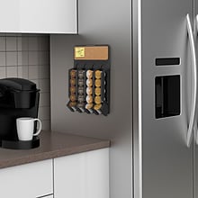 Mind Reader Mounty Coffee Pod Fridge/Wall Dispenser For 20 Keurig® K-Cup®, Black (WMNT-BLK)