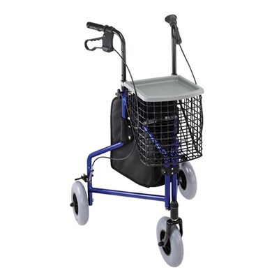 Dmi Royal Blue Aluminium 3-Wheel Rollator