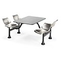 OFM 1005-SS 24 x 48 Rectangular Cluster Table with 4 Chairs, Stainless Steel