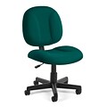 OFM Comfort Series Armless Task Chair, Fabric, Mid Back, Teal, (105-802)