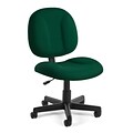 OFM Comfort Series Superchair Armless Fabric Task Chair, Green, (105-807)
