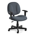 OFM Comfort 105-AA-801 Fabric Task Chair with Arms, Gray