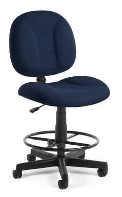 OFM Comfort Fabric Task Stool, Navy (105-DK-804)