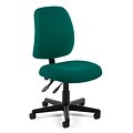 OFM Posture Series Armless Swivel Task Chair, Fabric, Mid Back, Teal, (118-2-802)