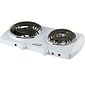 Brentwood® Electric 1500 W Spiral Double Burner; White