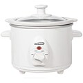 Brentwood® 1.5 qt. Metal Slow Cooker; White