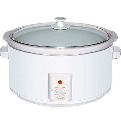 Brentwood® 8 qt. Metal Slow Cooker; White