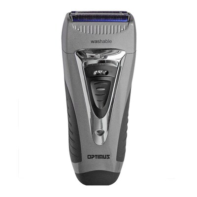 Optimus Curve Rechargeable Triple Blade Wet/Dry Mens Shaver; Black/Silver