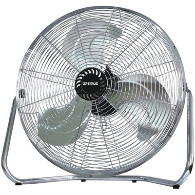 Optimus 3-Speed 18 High Velocity Industrial Fan, Silver