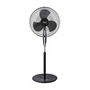 Optimus 3-Speed 18 Oscillating Stand Fan With Remote Control, Black