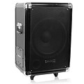 Technical Pro wasp12sub 1000 W 12 Portable Active PA Subwoofer W/ Speaker/Pull-Up Handle and Wheels