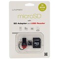 Unirex® 4GB MicroSD High Capacity Class 4 Memory Card With SD Adapter/USB Reader