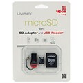 Unirex 16GB microSDHC Memory Card with Adapter, Class 6 (93589448M)