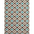 Jaipur Hand-Tufted Geometric Rectangle Rug Polyester 3 x 2, Deep Charcoal & Aegean Blue
