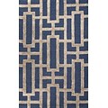 Jaipur Hand Tufted Geometric Pattern Area Rug Wool & Art Silk, 8 x 11