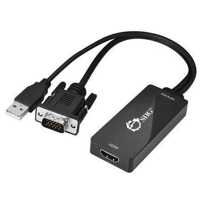 SIIG® Portable VGA and USB Audio To HDMI Converter