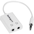 Startech 6 3.5mm Male To 2x 3.5mm Female Mini Jack Headphone Splitter Cable Adapter; White