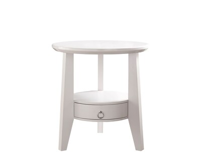 Monarch Specialties Inc. I 2492 23 Accent Table with 1-Drawer, White
