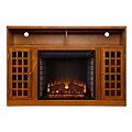 SEI Narita Wood/Veneer Electric Floor Standing Fireplace, Glazed Pine