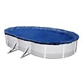Arctic Armor BWC938 Blue Oval Above-Ground 15 Year Winter Pool Cover, 22 x 44