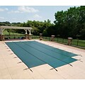 Arctic Armor BWS365G GRN Rectangular In Ground 12 Year Pool Safety Cover w Center End Step, 20x38