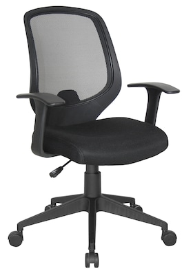 OFM™ Essentials Fabric Teachers/Managers Task Chair With Mesh Back, Black (E1000)