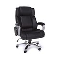 OFM ORO Series Leather Big and Tall Executive Conference Chair, Black