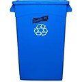 Genuine Joe Recycling Container, Blue/White
