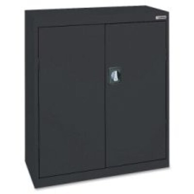 Lorell Fortress Series 3-Shelf Storage Cabinet,36W x 18D x 42H, Black (LLR41305)