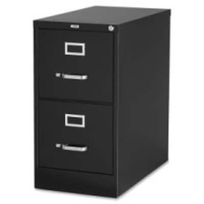 Lorell Fortress Series 22 2-Drawer Vertical File Cabinet, Black (LLR42291)