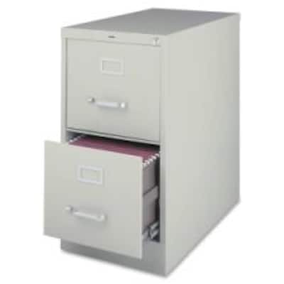 Lorell Fortress Series 22 2-Drawer Vertical File Cabinet, Light Gray (LLR42292)