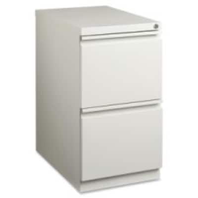 Lorell Mobile File Pedestal, Light Gray, Recessed Handle