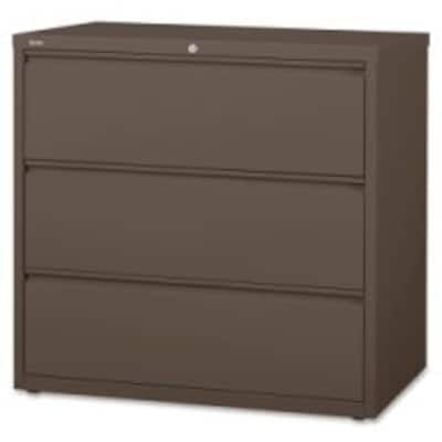 Lorell Fortress Series 3-Drawer Lateral File, 42"W x 18.6"D x 40.3"H, Black (LLR60476)
