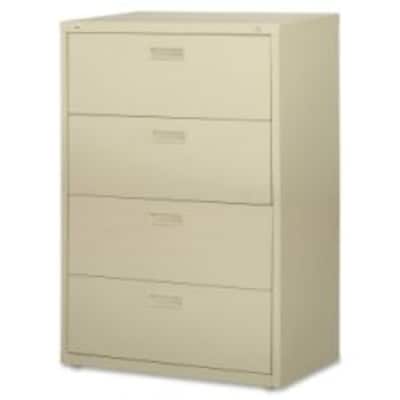 Lorell Value 4-Drawer Lateral File Cabinet, 30W x 18.6D x 52.5H, Putty (LLR60559)