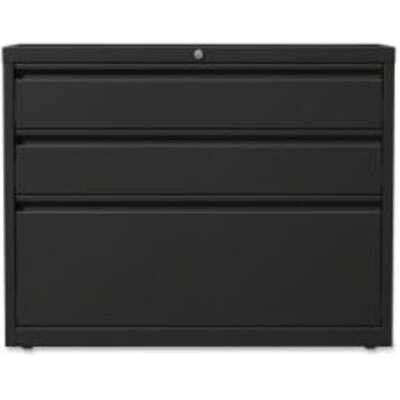 Lorell 36 3-Drawer Lateral File Cabinet, Black (LLR60929)